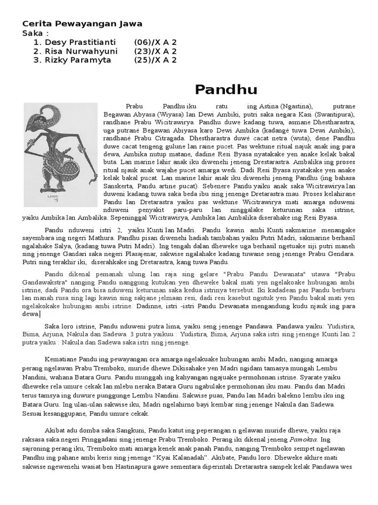 Cerita Pewayangan Jawa