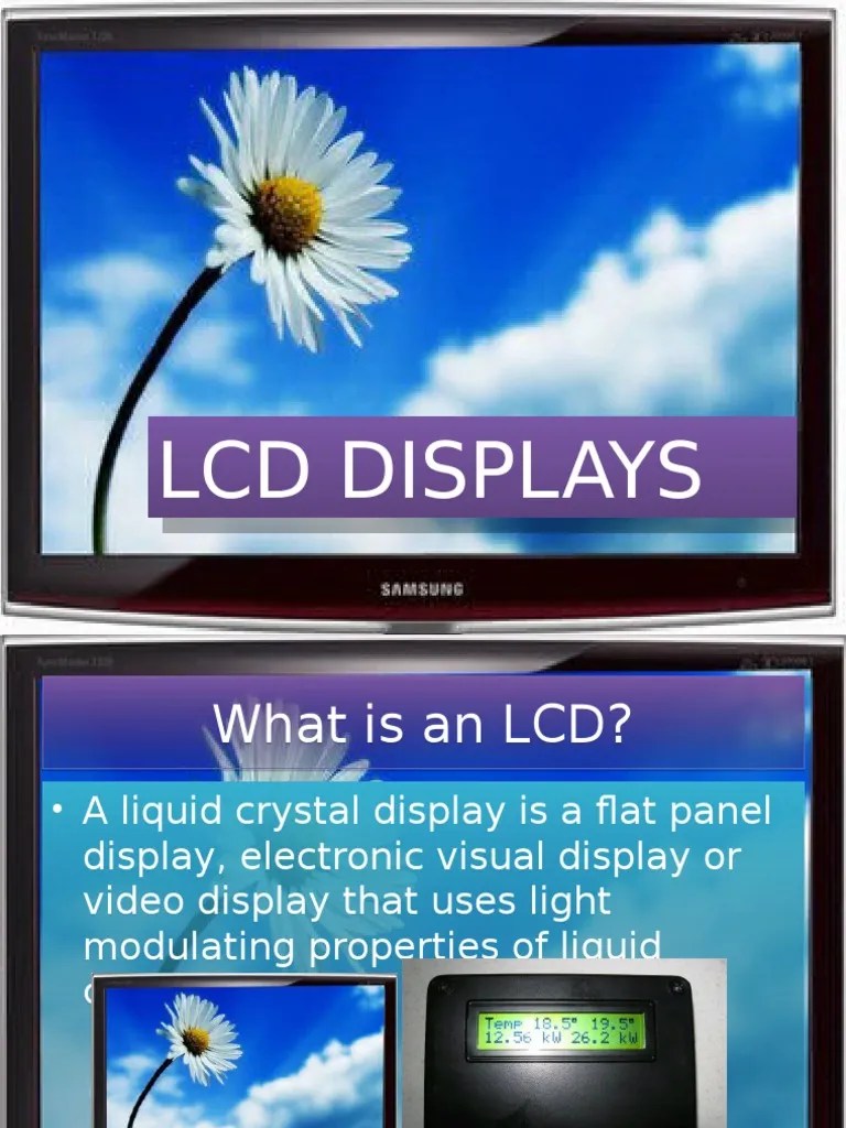 Introduction to LCD Display Liquid Crystal Display Cathode Ray Tube