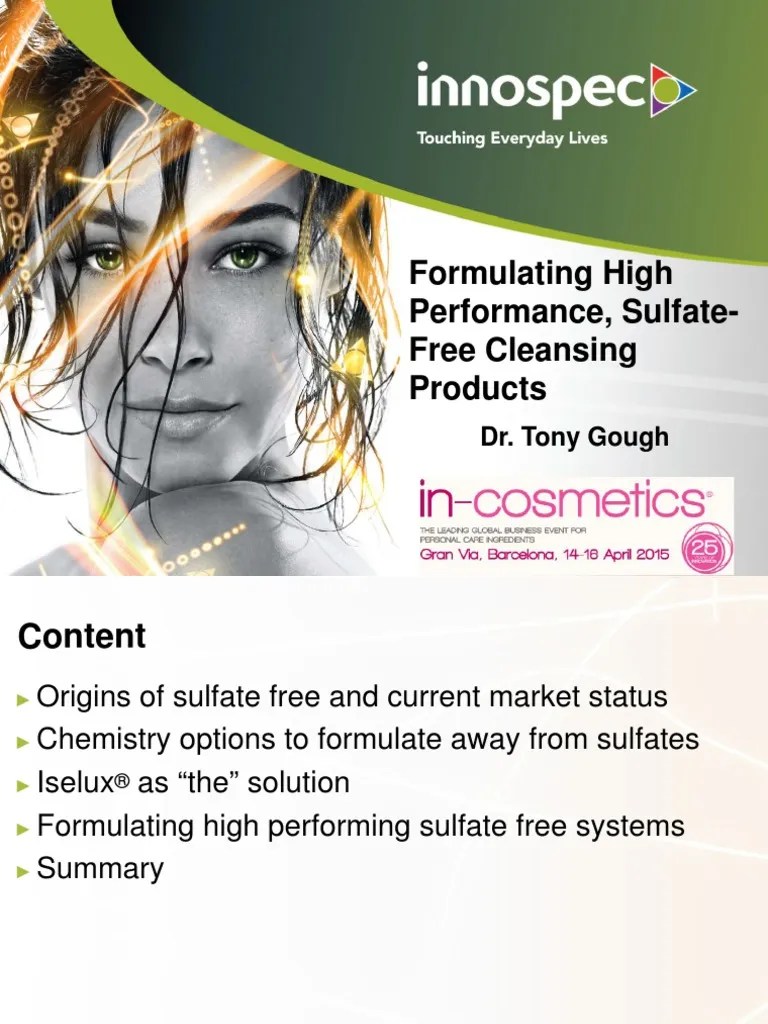 Formulating High Performance, SulfateFree Cleansing Products PDF