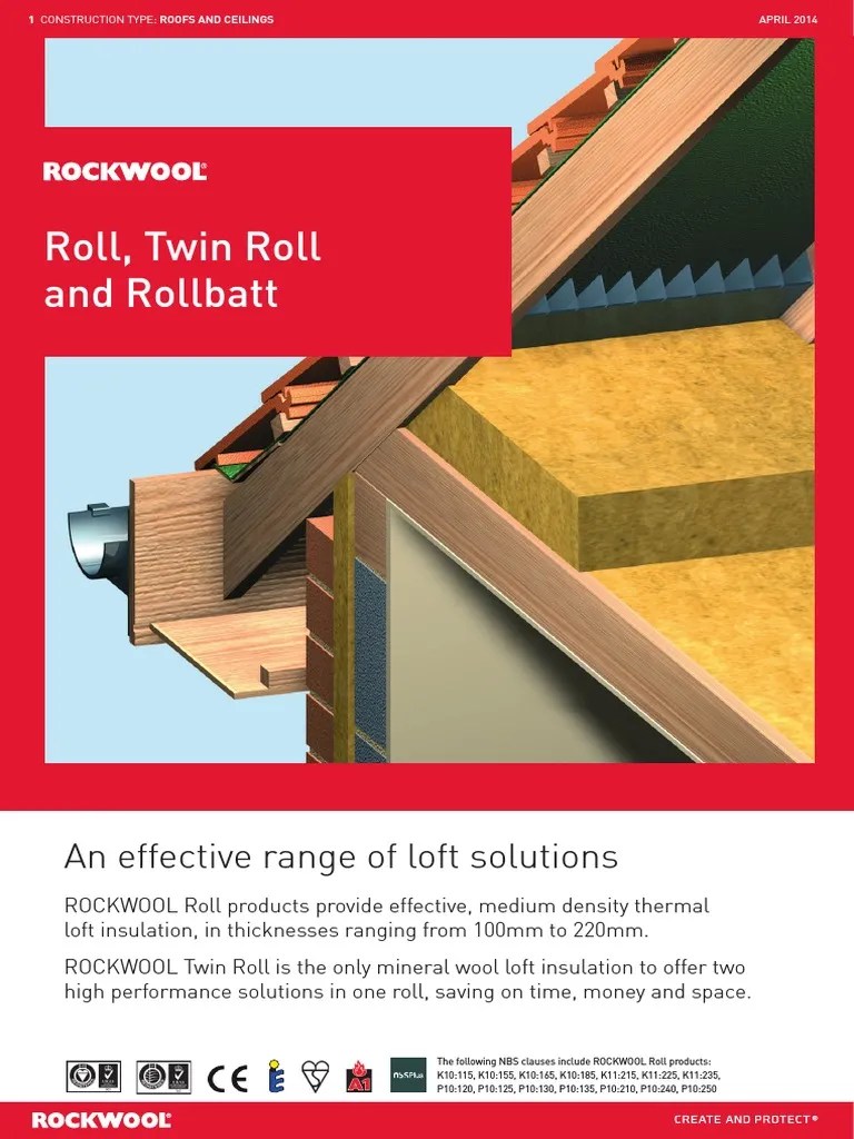 Rockwool Roll Datasheet PDF PDF Thermal Insulation Electrical Wiring