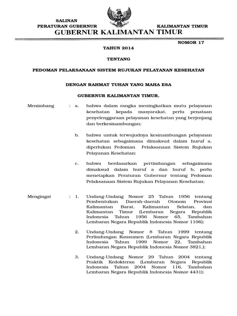 Pedoman Sistem Rujukan Pelayanan Kesehatan