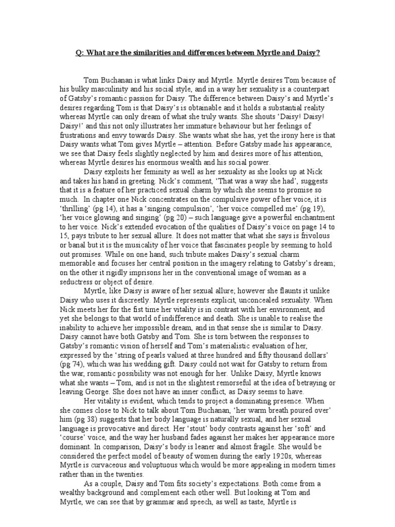Myrtle & Daisy The Great Gatsby