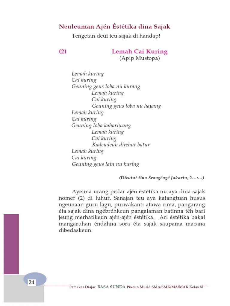 Neuleuman Ajén Éstétika Dina Sajak