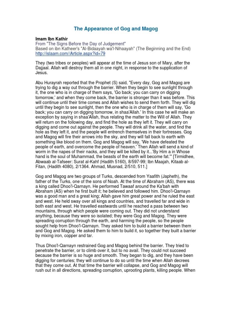 The Appearance of Gog and Magog PDF Monotheistic Religions Religious Belief And Doctrine