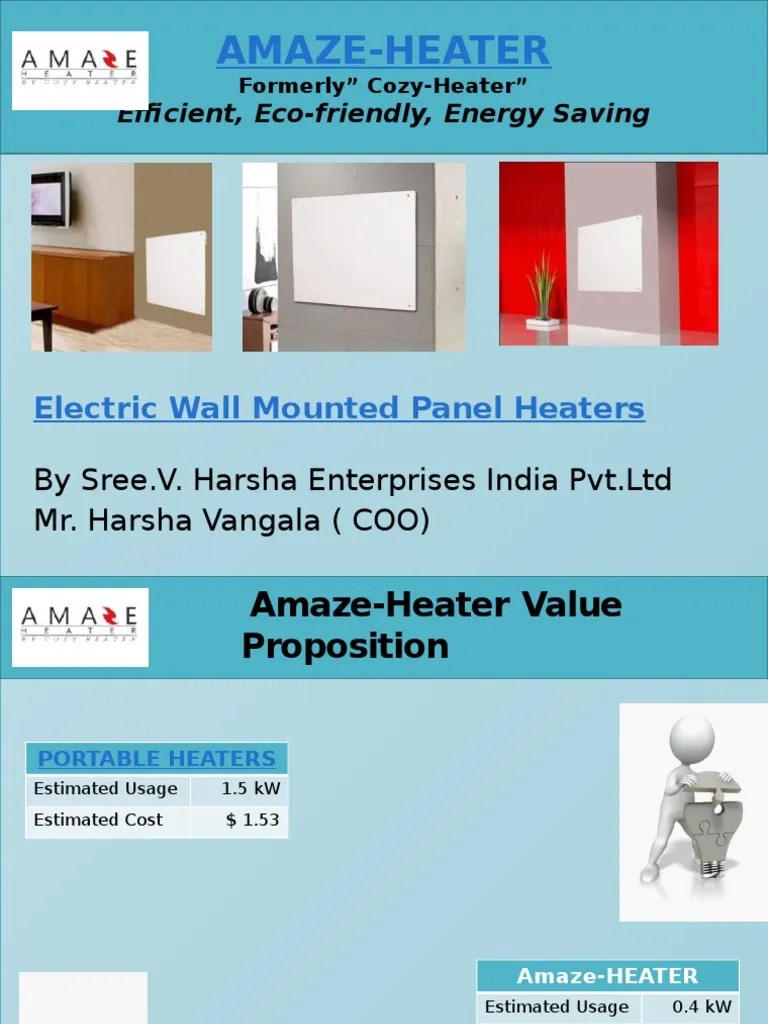 Energy Efficient Panel Heaters AmazeHeater PDF Electric Heating
