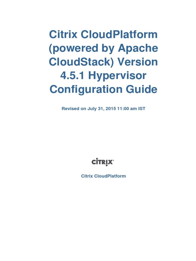CloudPlatform Powered by Apache CloudStack Version 4.5.1
