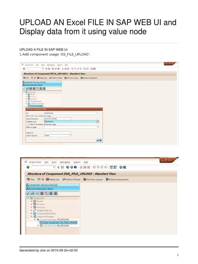 Upload An Excel File in Sap  Ui and PDF