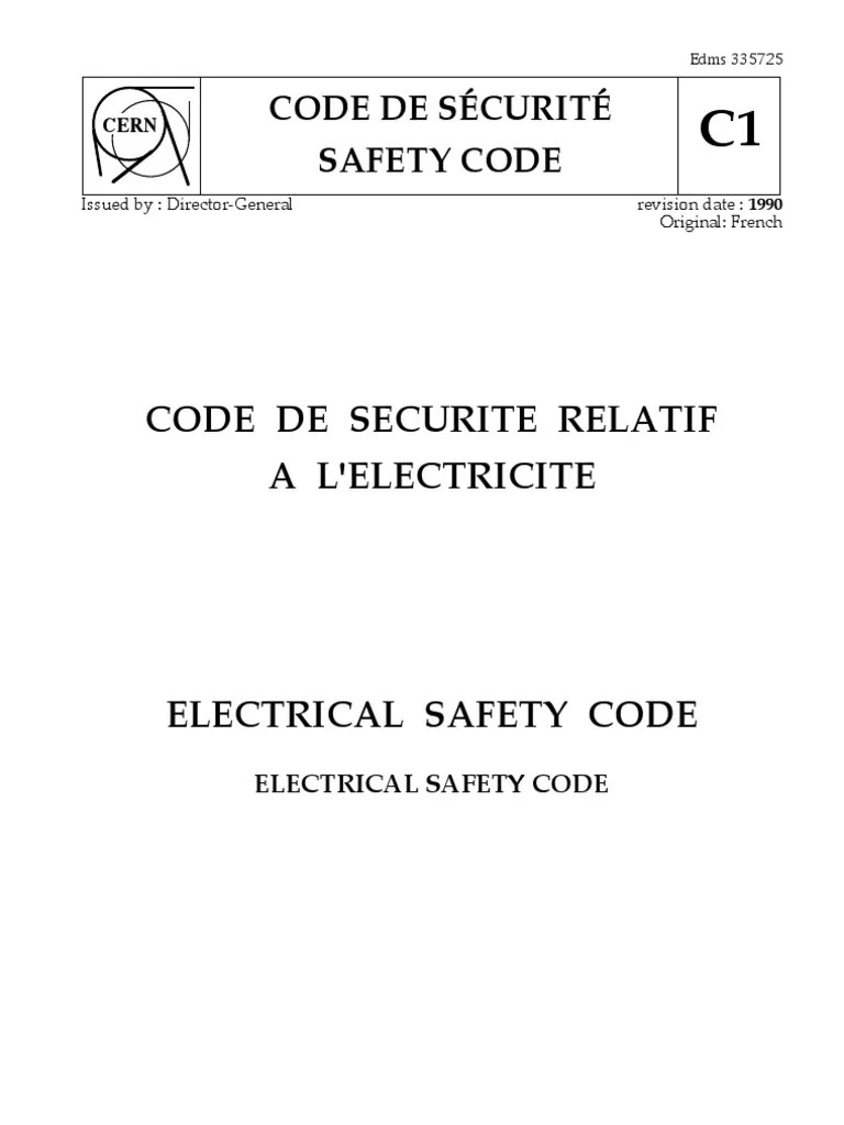 Electrical Safety Code PDF Electrical Wiring Safety