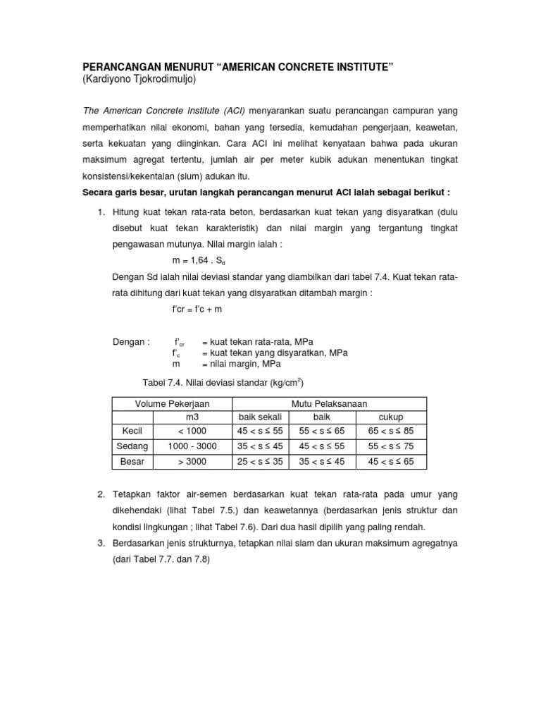 Perancangan Metode Aci | PDF