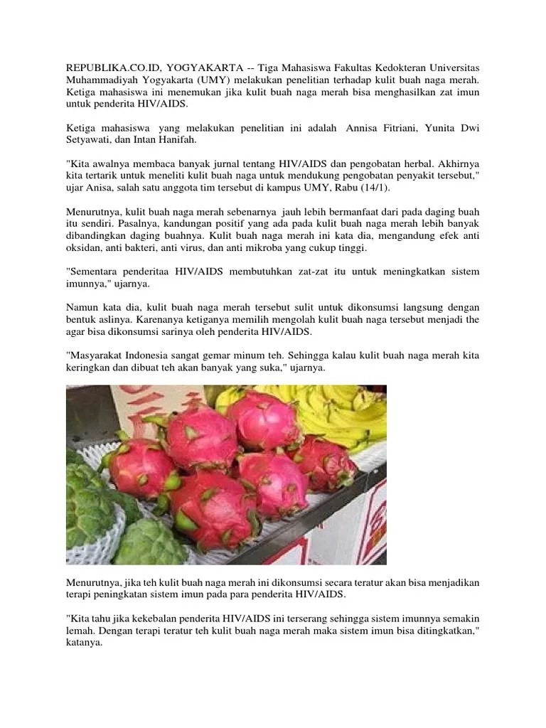 Penelitian Teh Kulit Buah Naga