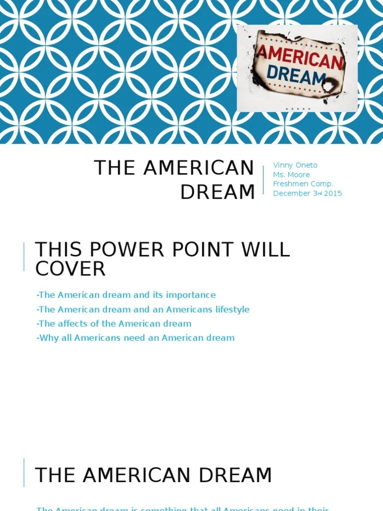 Understanding the American Dream PDF Social Science Lifestyle
