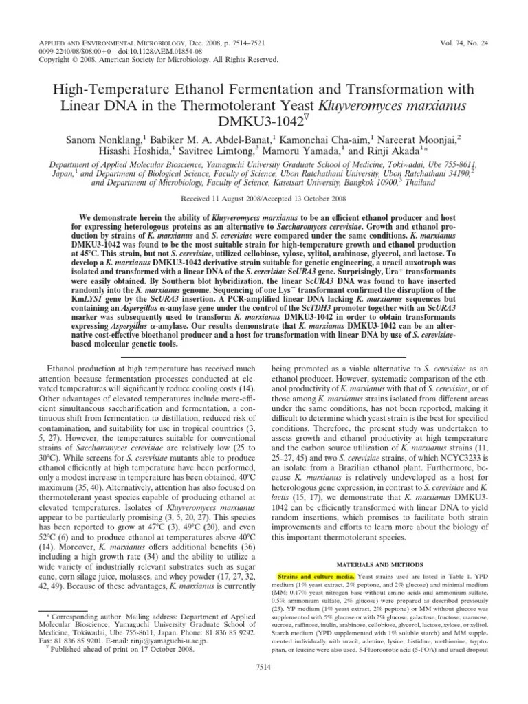 Jurnal Sequencing DNA Transformation Saccharomyces