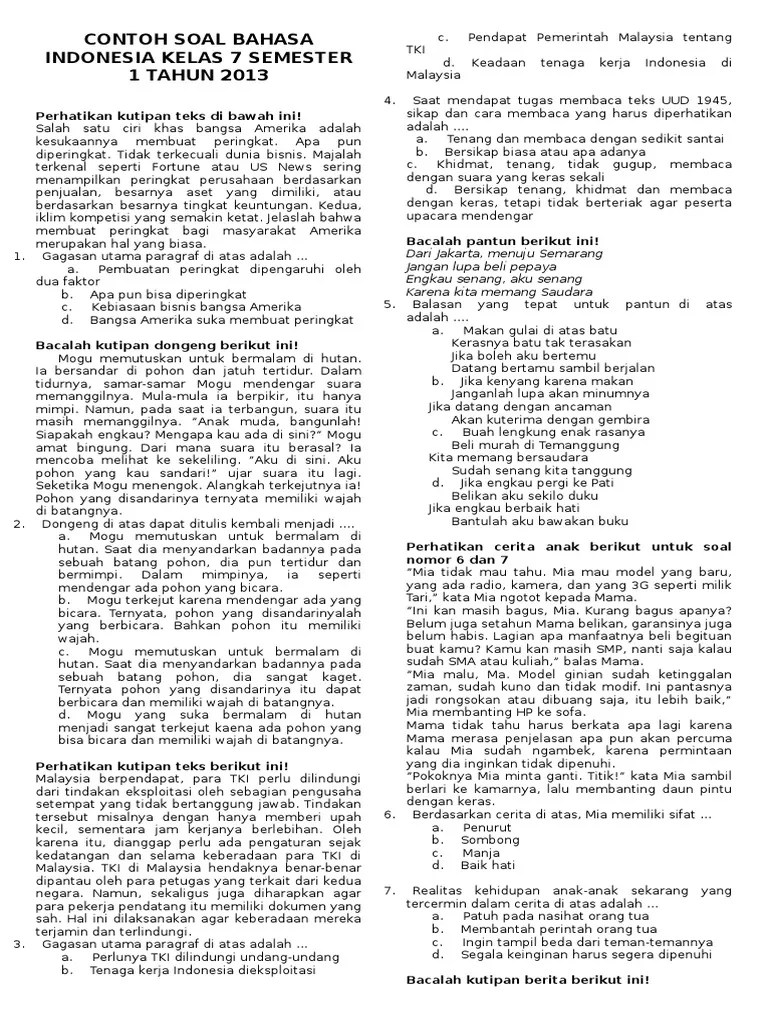 Contoh Soal Tentang Pantun Dan Jawabannya Berbagi Contoh