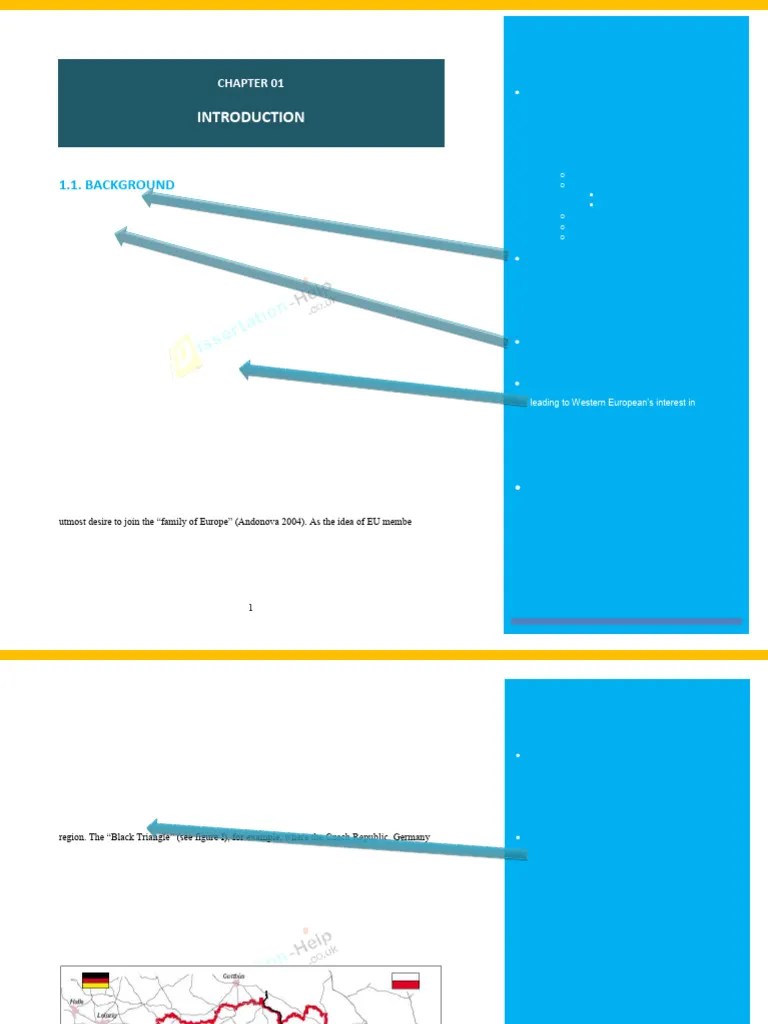 Free Dissertation Sample (With Running Commentary) Enlargement Of The