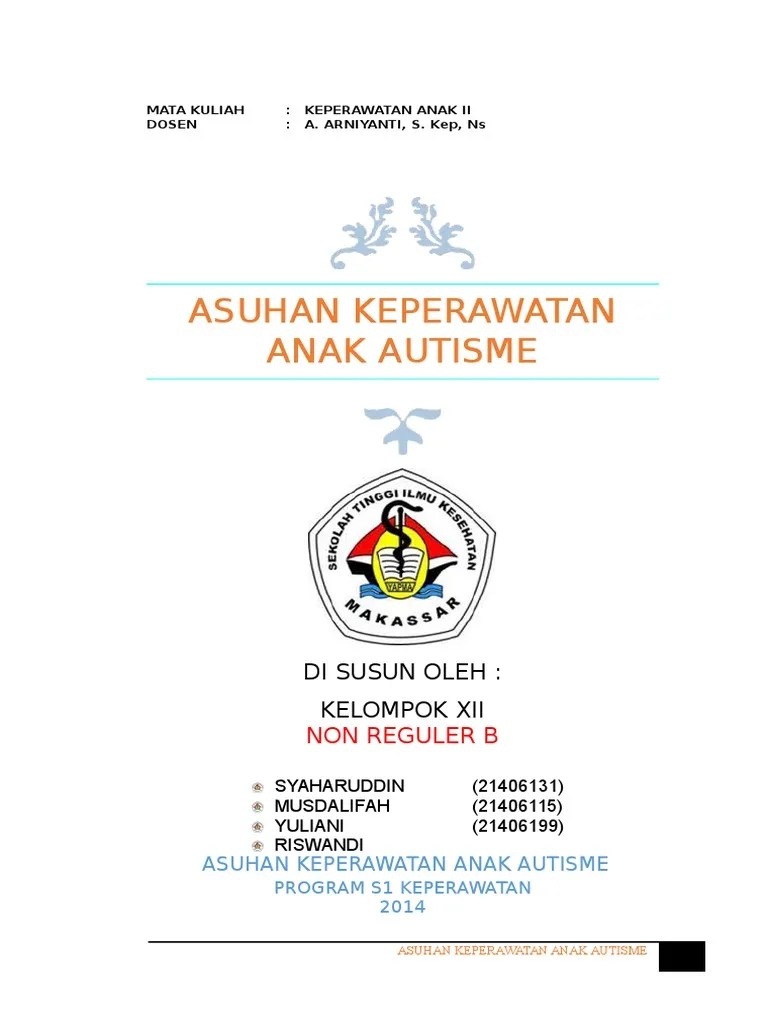 ASKEP AUTISME PADA ANAK PDF