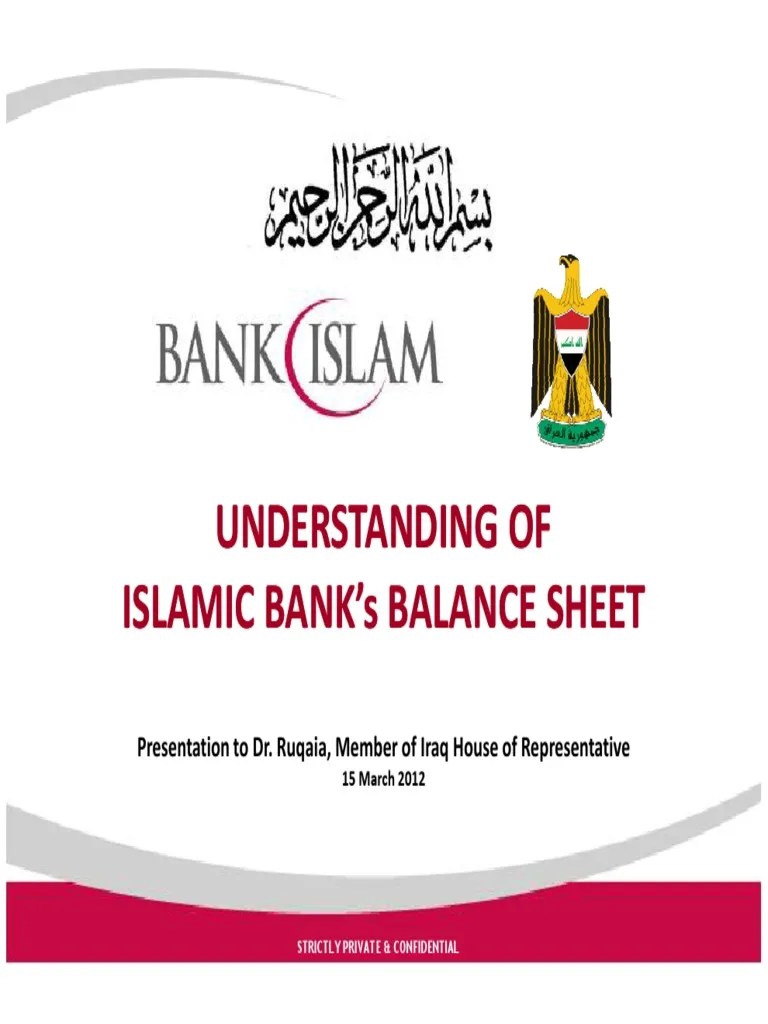 Understanding of Islamic Bank Balance Sheet PDF Islamic Banking And