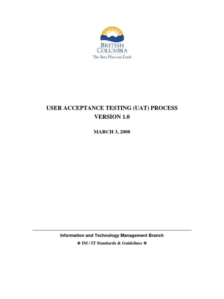 Uat Test Process | Software Testing | Verification And Validation