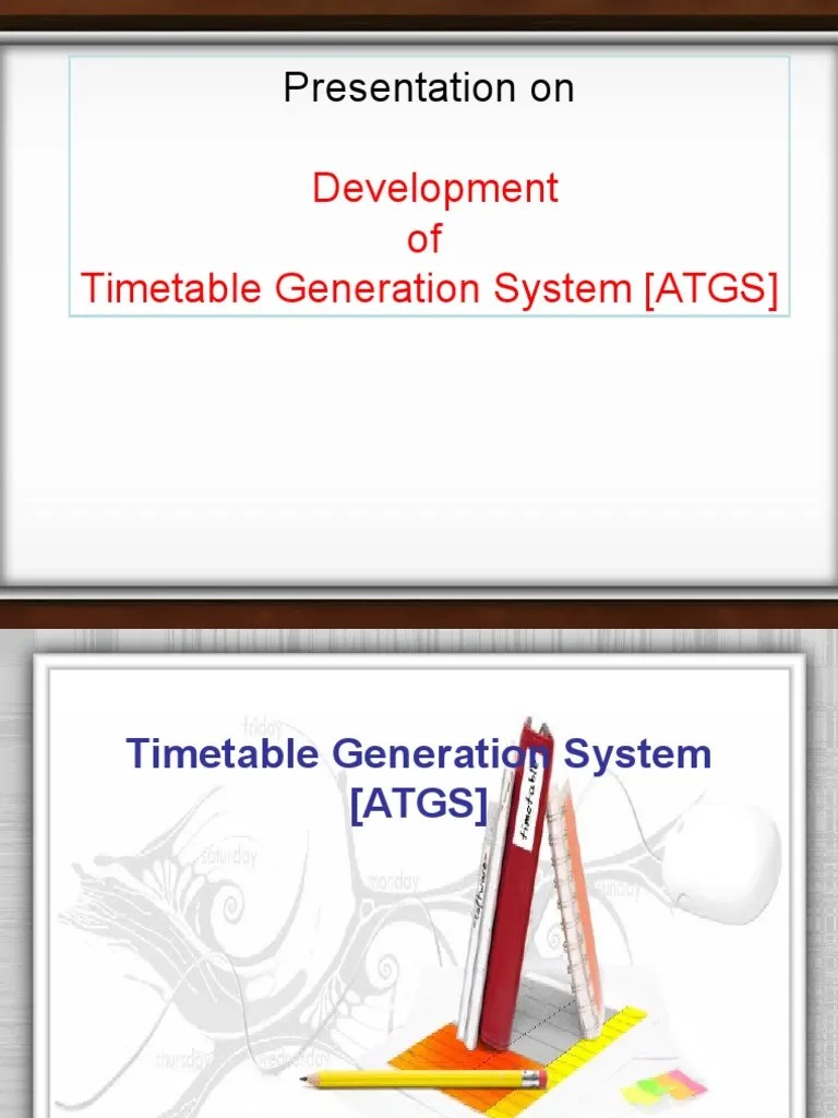 On Automatic Timetable Generator