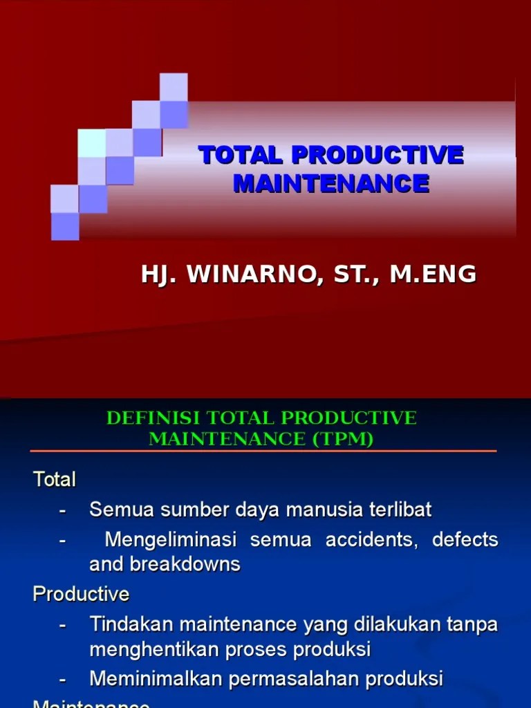 Total Productive Maintenance