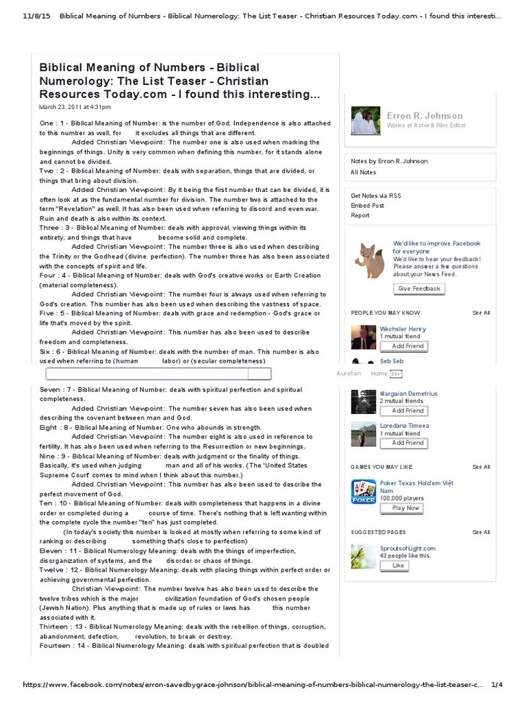 Biblical Meaning of Numbers Biblical Numerology_ the List Teaser Christian Resources Today