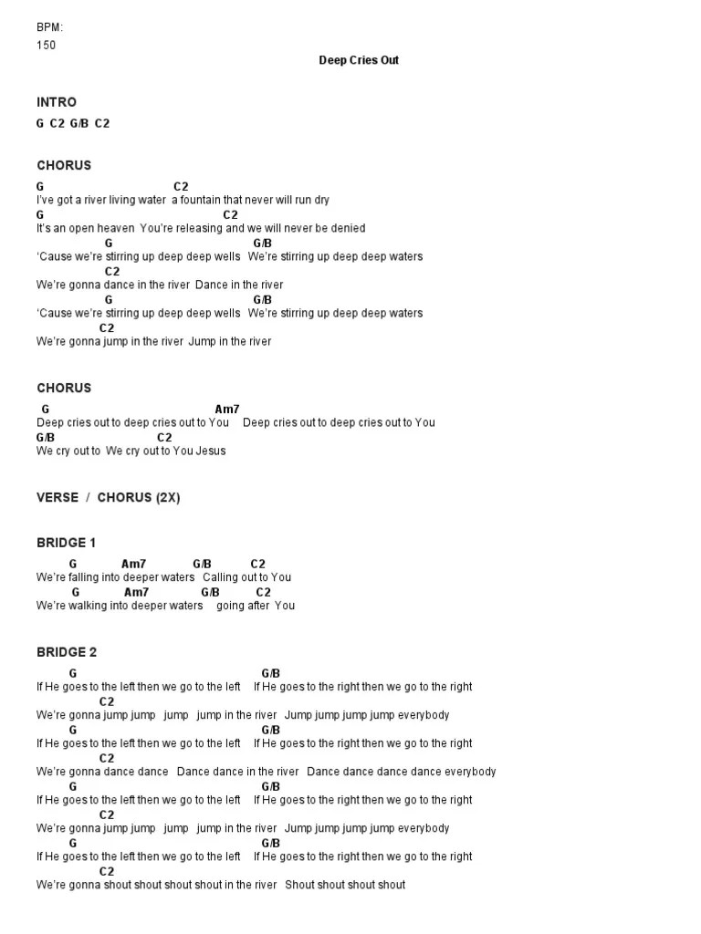 Chord Deep Cries Out PDF Song Recordings Singles (Music)