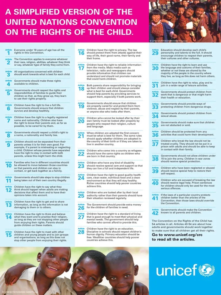 Convention on the Rights of the Child Children's Rights Parent