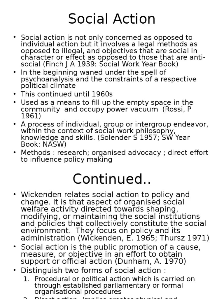 Definition Social Action,Slide 2 Social Work Sociological Theories