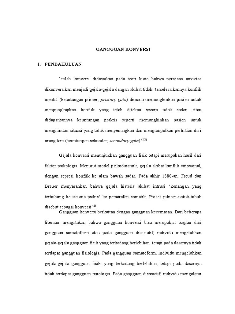 GANGGUAN KONVERSI Laporan Kasus, Lapsus, Lapkas, Case Report, Referat