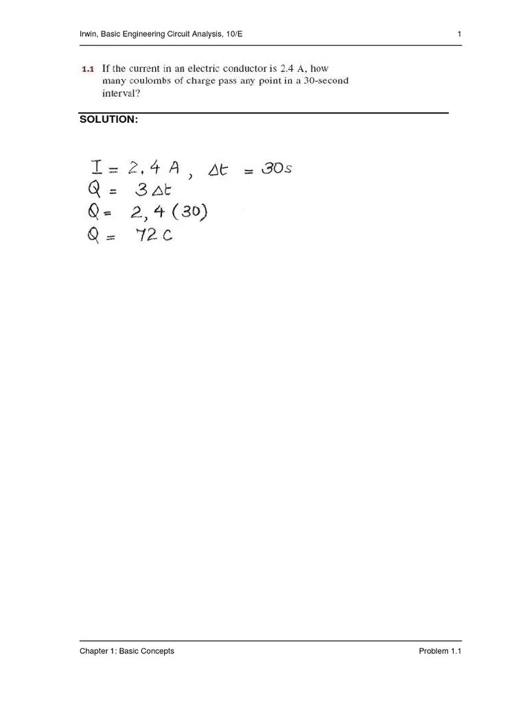 SolutionmanualforBasicEngineeringCircuitAnalysis10thEdition