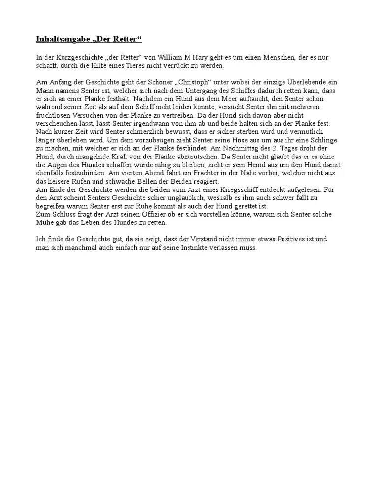 Deutsch Zusammenfassung Kurzgeschichte