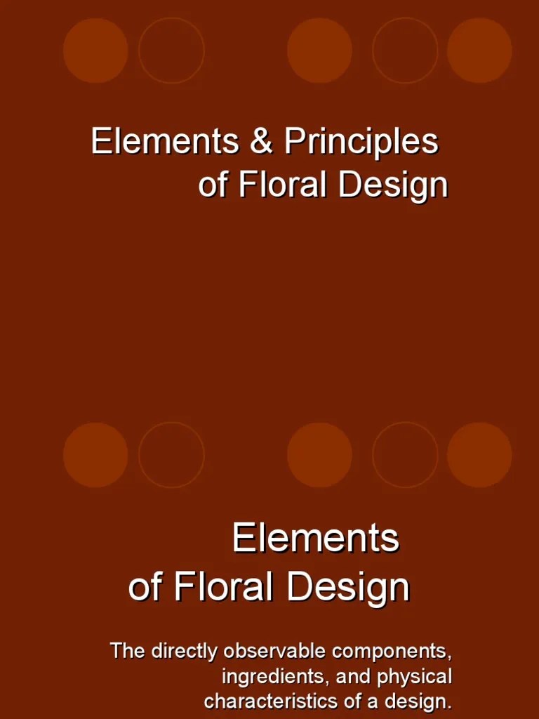 Principles and Elements of Floral Design (2) Composition (Visual Arts