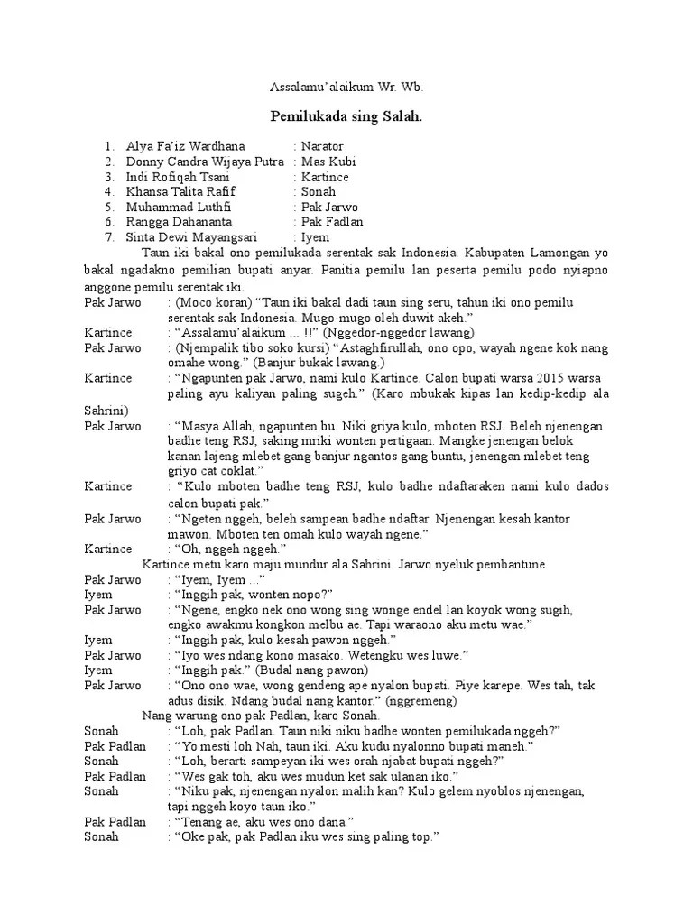 Drama Bahasa Jawa 6 Orang – Mudah