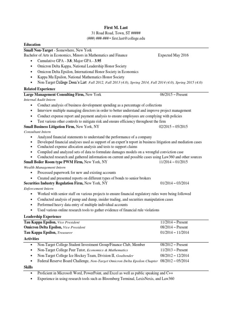 Wso Resume 6 | Business | Economics