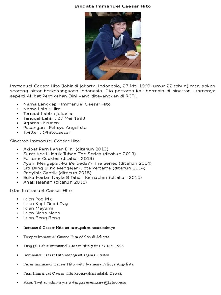 Arti Nama Immanuel Caesar Hito Kristen