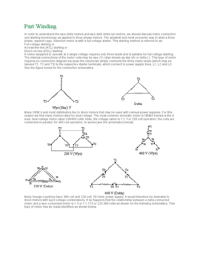 Starter part winding Series And Parallel Circuits Electrical