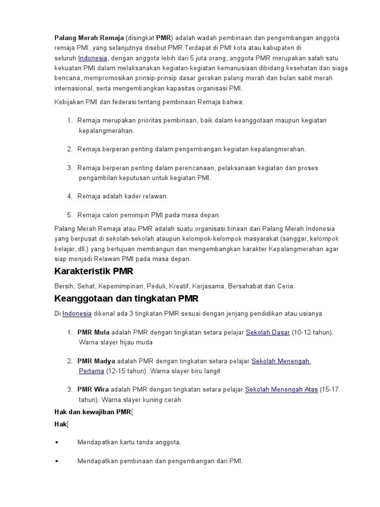 Palang Merah Remaja | PDF
