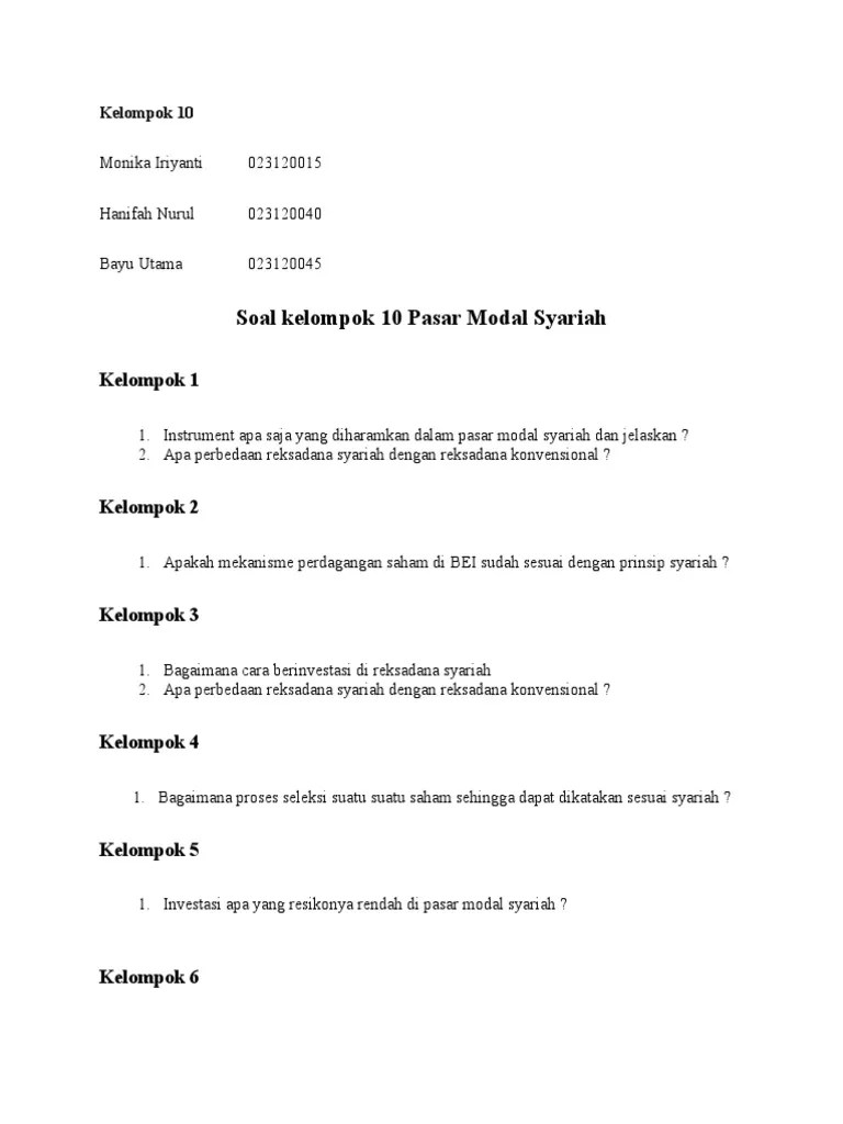 Soal Dan Jawaban Kelompok 10 | PDF