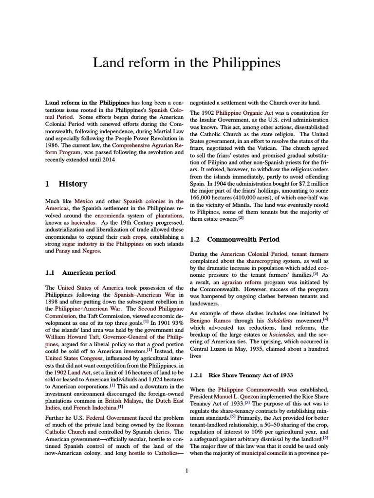 Land reform in the Philippines.pdf Government Politics