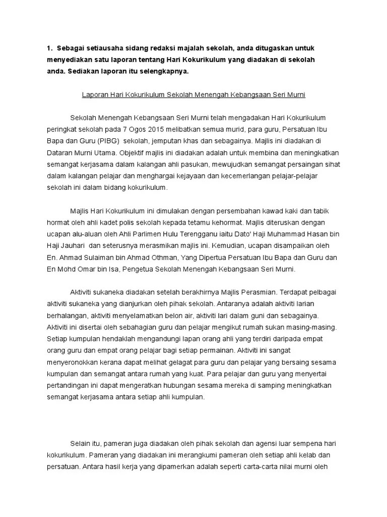 Contoh Karangan Laporan Spm englshdaba