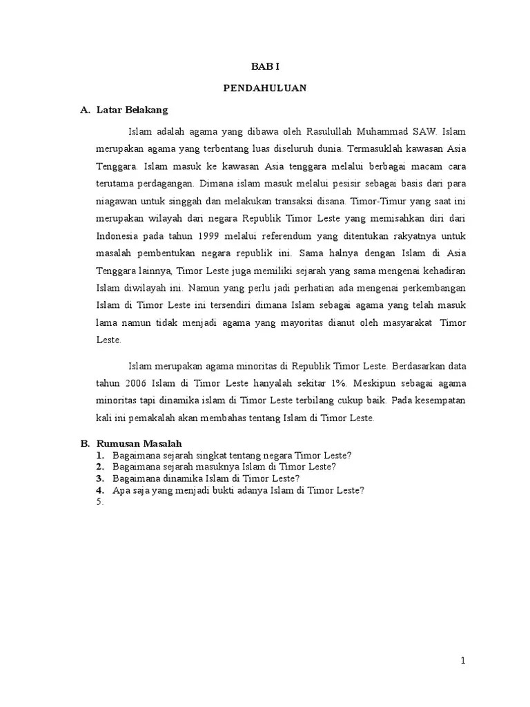 Sejarah Islam Asia Tenggara Timor Leste