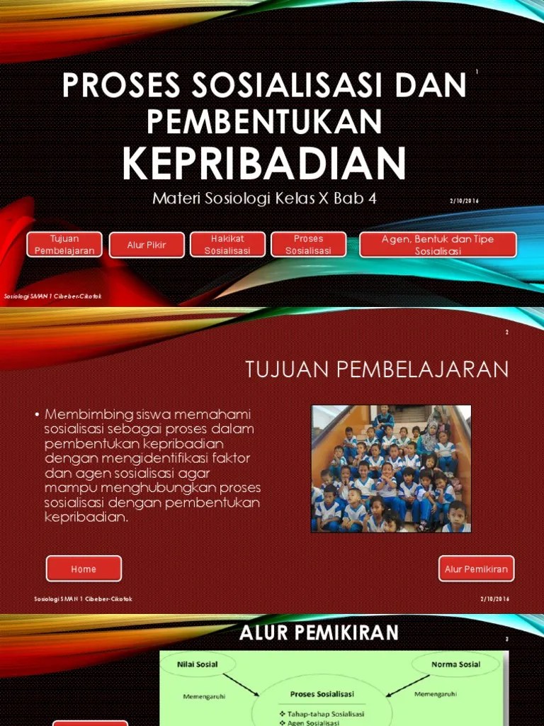 PowerPoint Proses Sosialisasi Dan Pembentukan Kepribadian