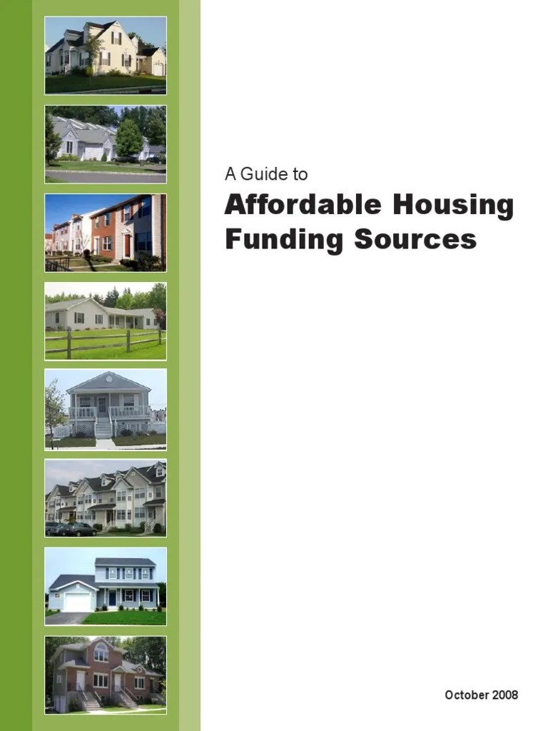 Affordable Housing Funding Sources A Guide to
