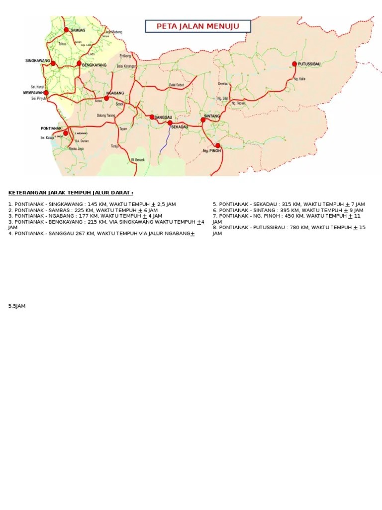 Jarak Perjalanan Dari Pontianak Ke Kapuas Hulu | PDF