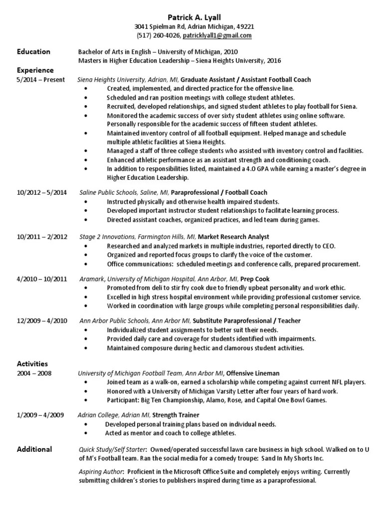 weebly resume | University Of Michigan | Further Education