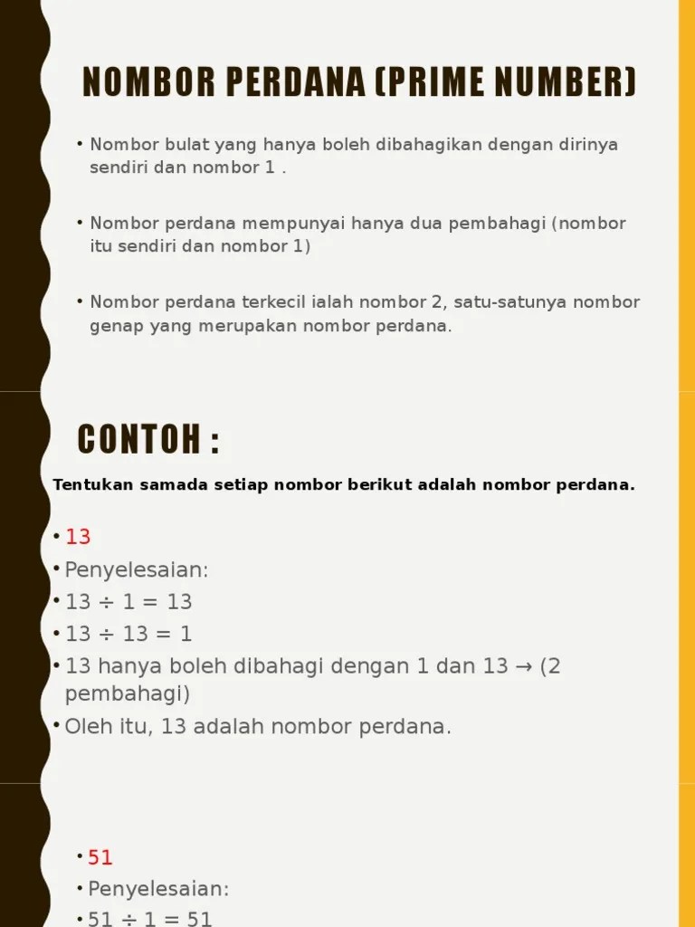 Contoh Soalan Nombor Perdana Resepi Book r