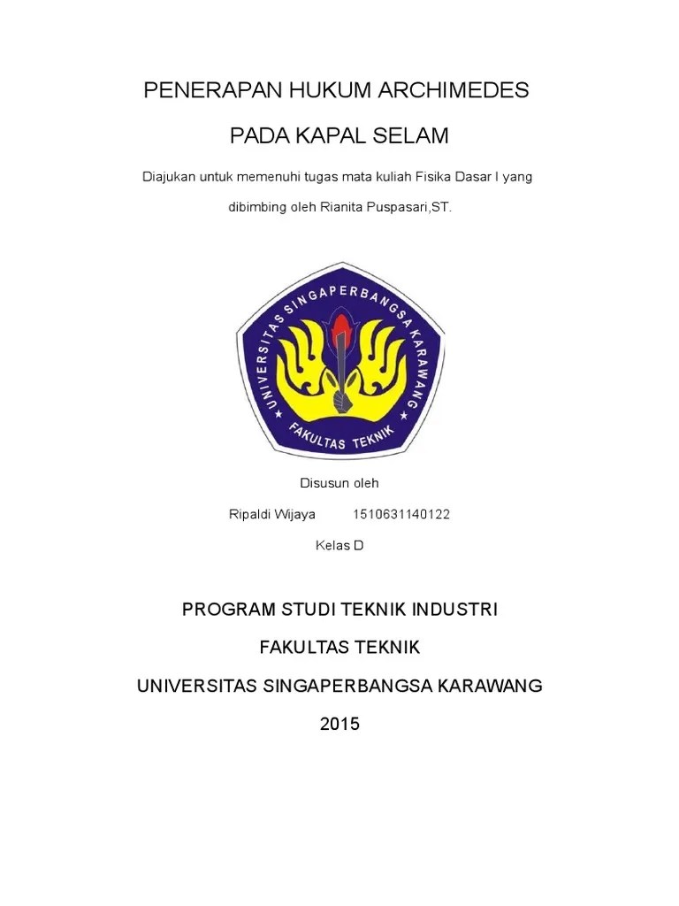 penerapan hukum archimedes pada kapal selam