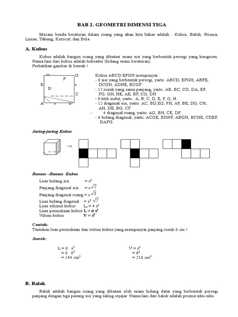Geometri Dimensi 3 | PDF