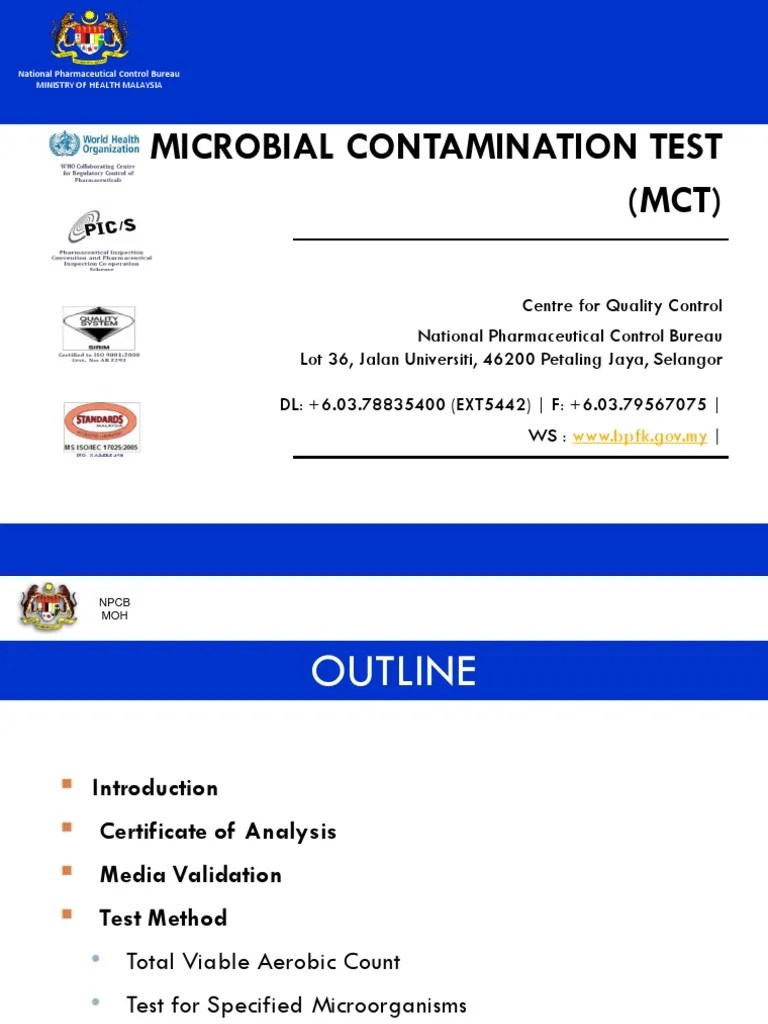 Amv Microbial Contamination Test (Mct) Growth Medium Colony