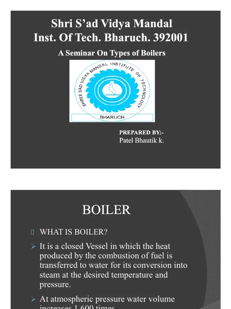 Types of Boilers PDF Boiler Chemical Equipment