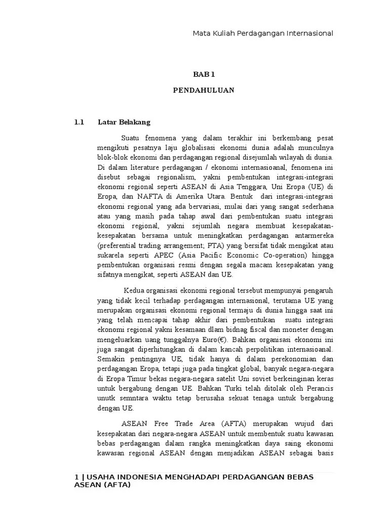 Perdagangan Internasional (AFTA) | PDF